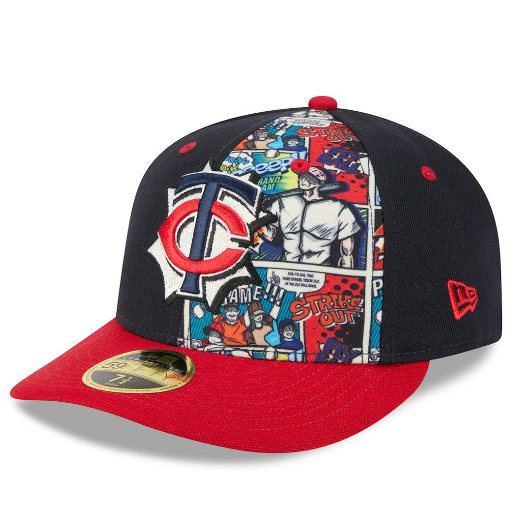 Minnesota Twins New Era 2025 MLB Diamond Hero Edition Low Profile 59FIFTY Fitted Hat - Navy/Red Hats