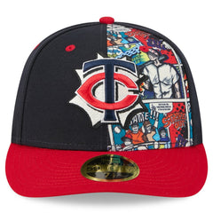 Minnesota Twins New Era 2025 MLB Diamond Hero Edition Low Profile 59FIFTY Fitted Hat - Navy/Red Hats