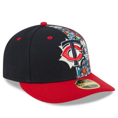 Minnesota Twins New Era 2025 MLB Diamond Hero Edition Low Profile 59FIFTY Fitted Hat - Navy/Red Hats
