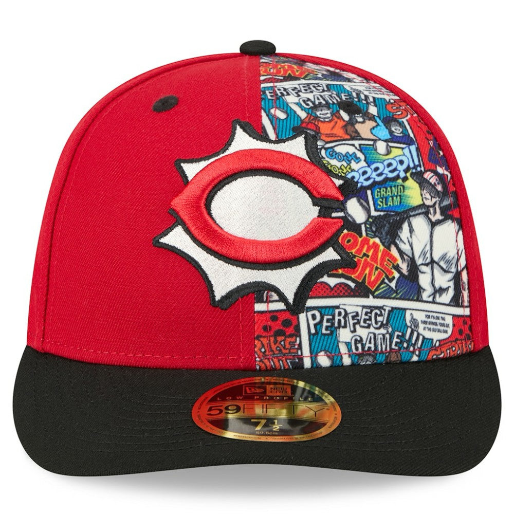 Cincinnati Reds New Era 2025 MLB Diamond Hero Edition Low Profile 59FIFTY Fitted Hat - Red/Black Hats