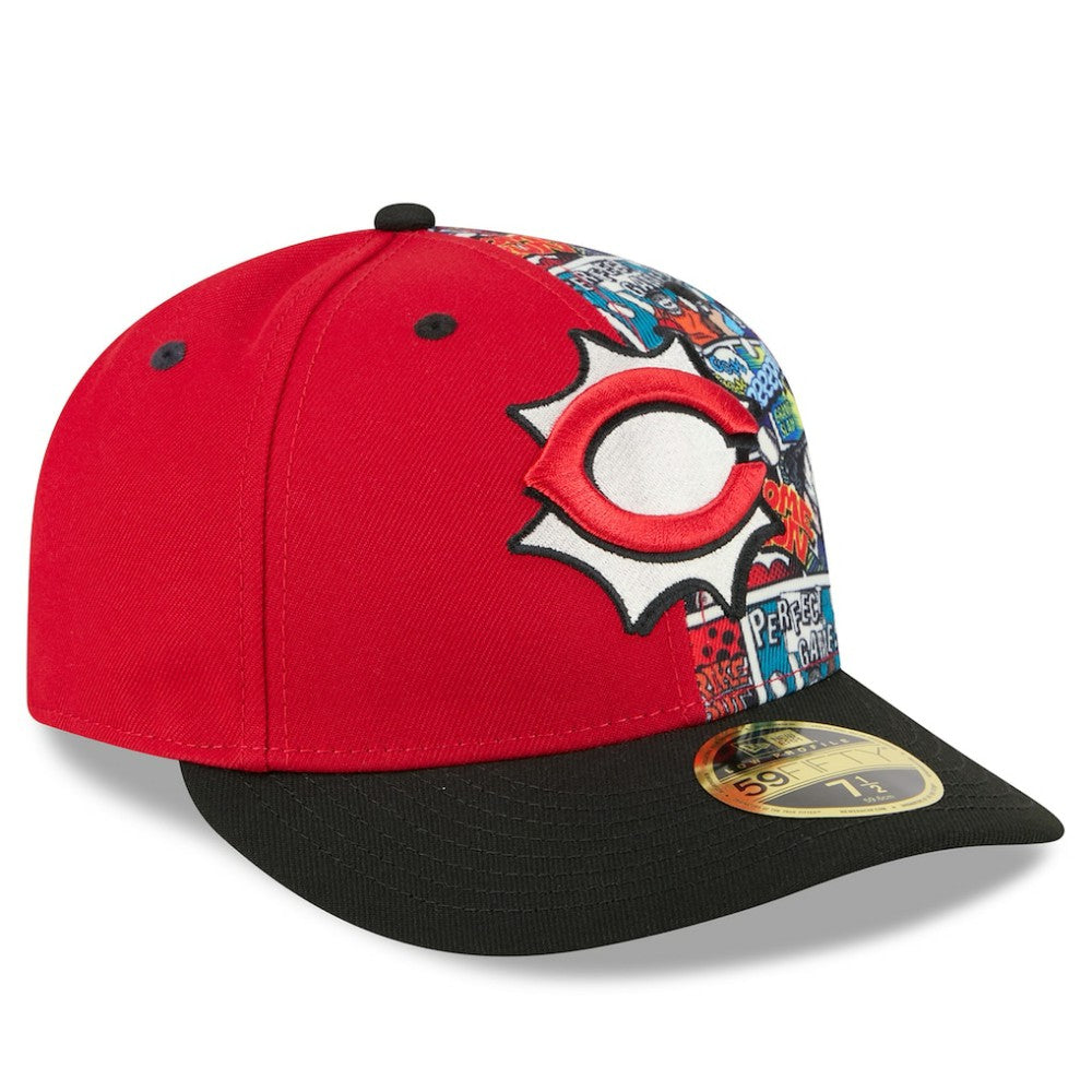 Cincinnati Reds New Era 2025 MLB Diamond Hero Edition Low Profile 59FIFTY Fitted Hat - Red/Black Hats