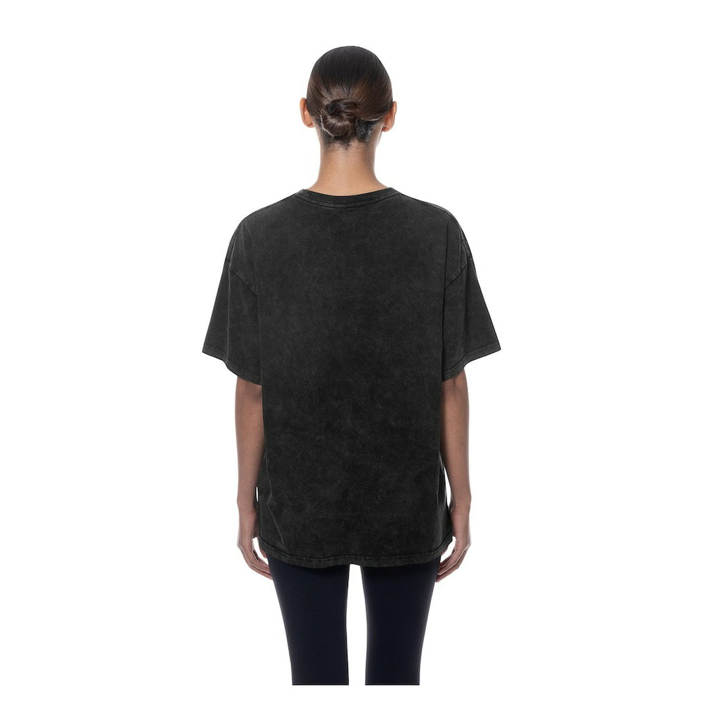 Chicago Bulls Women's Throwback Mineral Wash Oversized T-Shirt Black
