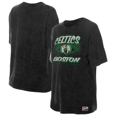 Boston Celtics Women's Throwback Mineral Wash Oversized T-Shirt Black