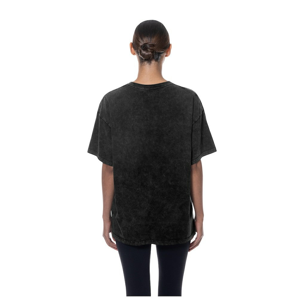 Golden State Warriors Women's Throwback Mineral Wash Oversized T-Shirt Black