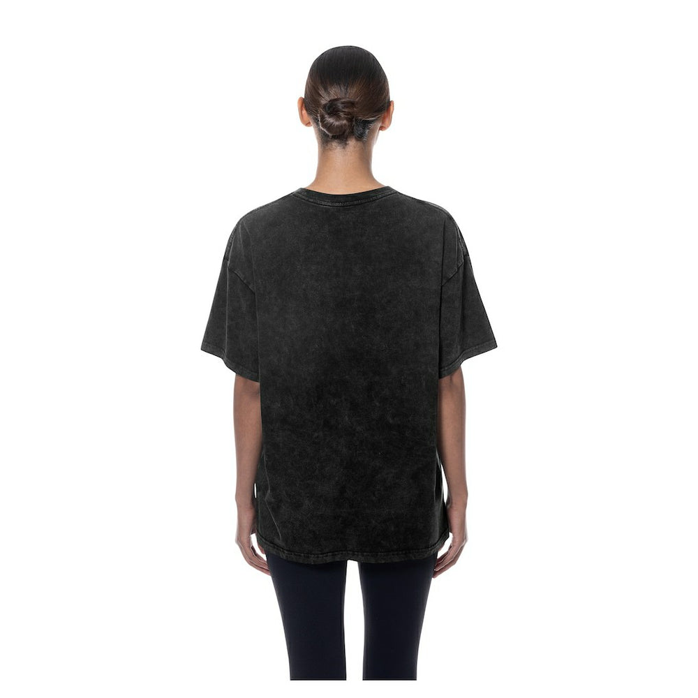 Golden State Warriors Women's Throwback Mineral Wash Oversized T-Shirt Black