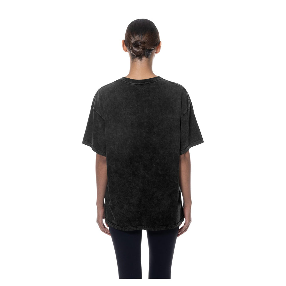 Los Angeles Lakers Women's Throwback Mineral Wash Oversized T-Shirt Black