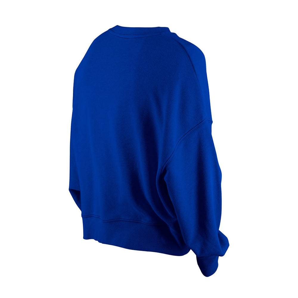 New York Knicks Women's Boxy Throwback Mineral Wash Sweatshirt Blue