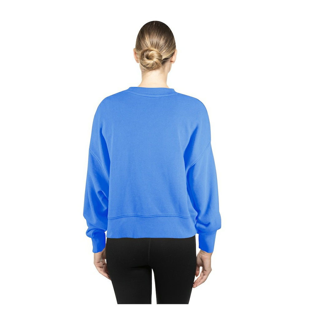 Philadelphia 76ers Women's Boxy Throwback Mineral Wash Sweatshirt Royal