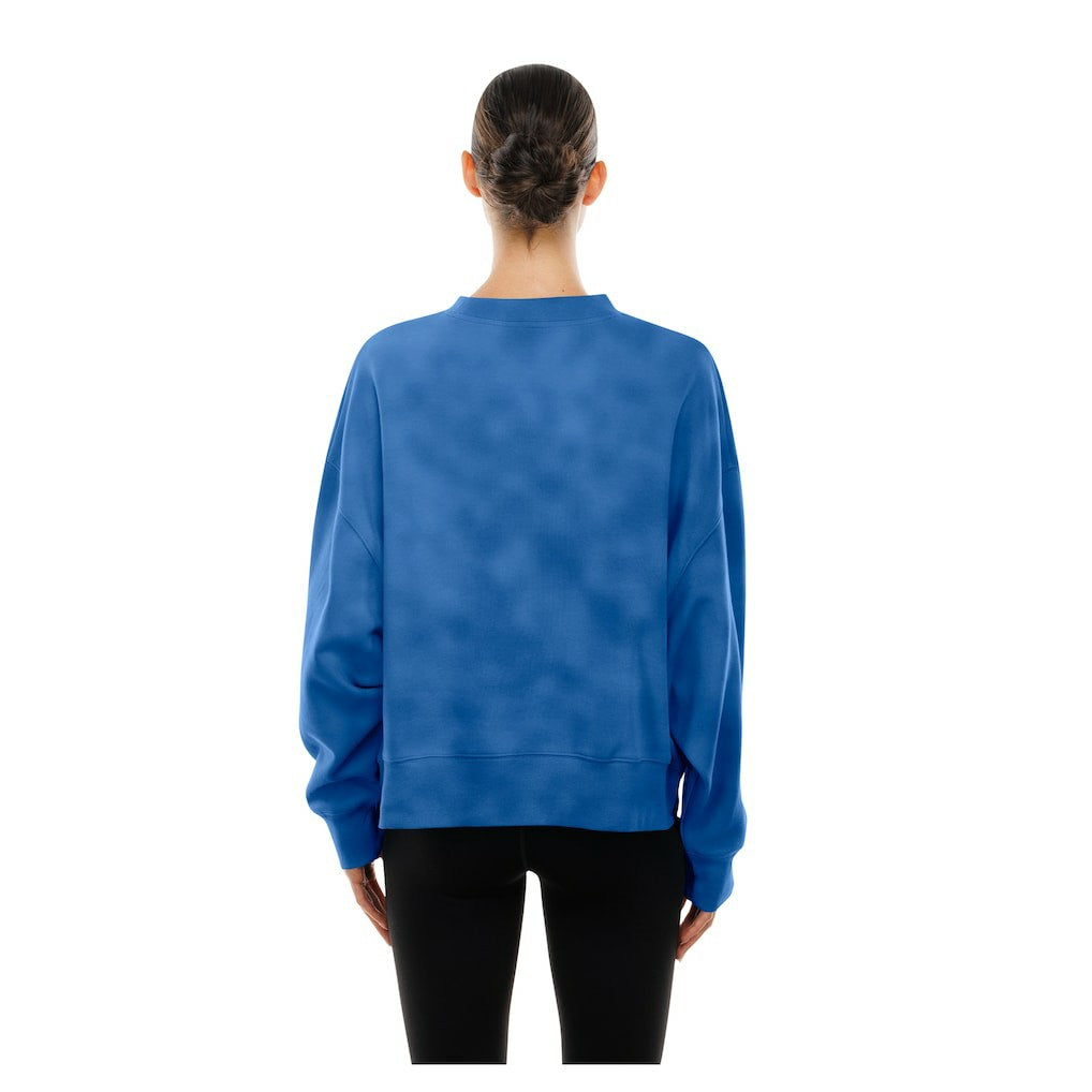 Dallas Mavericks Women's Boxy Throwback Mineral Wash Sweatshirt Blue