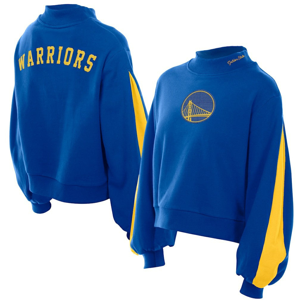 Golden State Warriors Women's Sport Night Balloon Sleeves Sweatshirt Royal