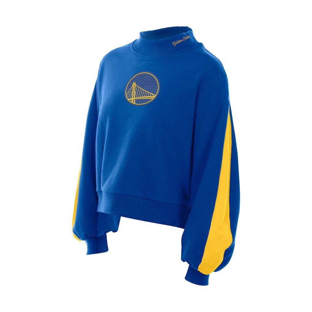 Golden State Warriors Women's Sport Night Balloon Sleeves Sweatshirt Royal