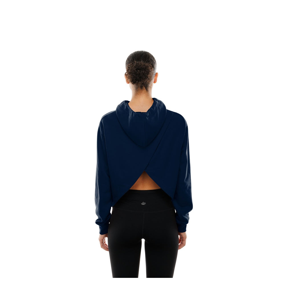 Minnesota Timberwolves Women's Glam Game Open Back Hoodie Navy