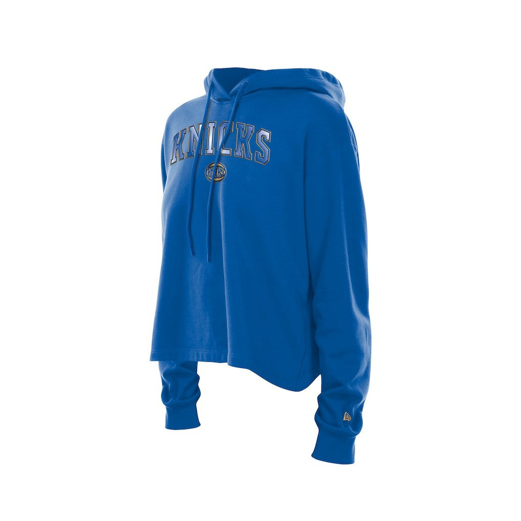 New York Knicks Women's Glam Game Open Back Hoodie Blue