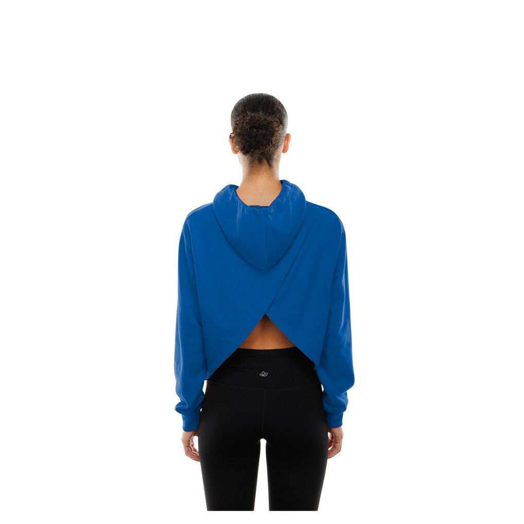 New York Knicks Women's Glam Game Open Back Hoodie Blue