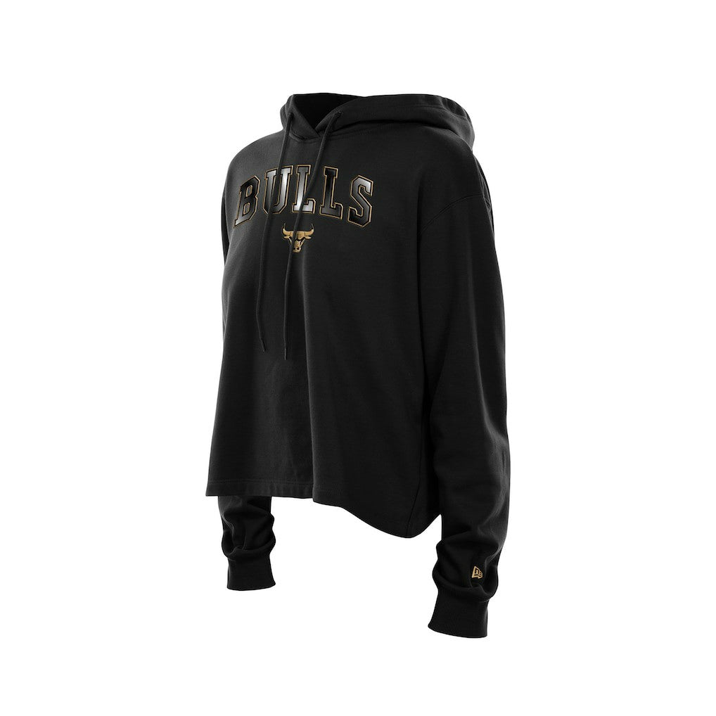 Chicago Bulls Women's Glam Game Open Back Hoodie Black