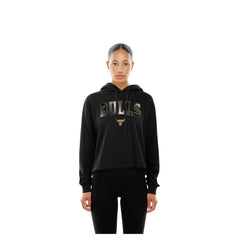 Chicago Bulls Women's Glam Game Open Back Hoodie Black