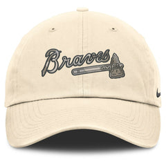 Atlanta Braves Nike Camo Pack Club Adjustable Hat - Natural Hats