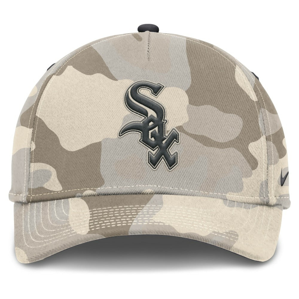 Chicago White Sox Nike Camo Pack Rise Adjustable Hat - Natural Hats