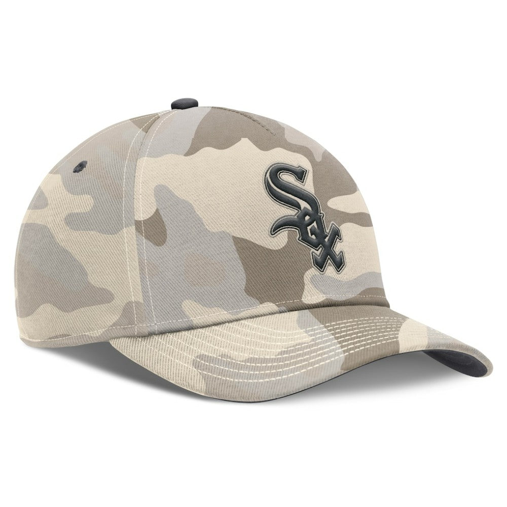Chicago White Sox Nike Camo Pack Rise Adjustable Hat - Natural Hats
