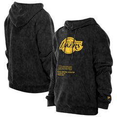 Los Angeles Lakers Sport Night Mineral Wash Pullover Hoodie Black