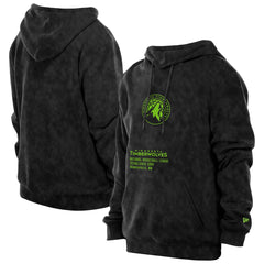 Minnesota Timberwolves Sport Night Mineral Wash Pullover Hoodie Black