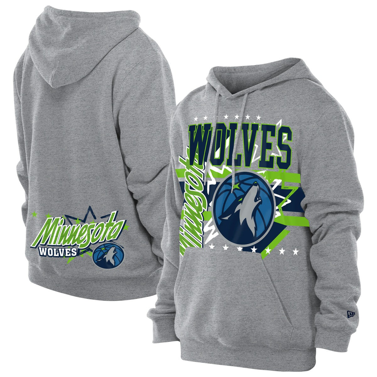 Minnesota Timberwolves Injection Sport Classics Fleece Hoodie Heather Gray
