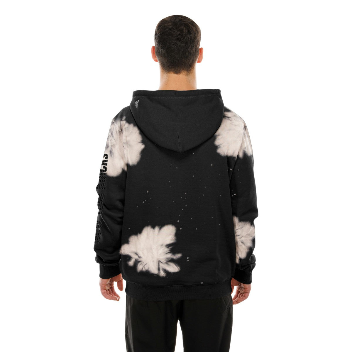 New York Knicks Injection Bleached Out Raw Edge Hoodie Black