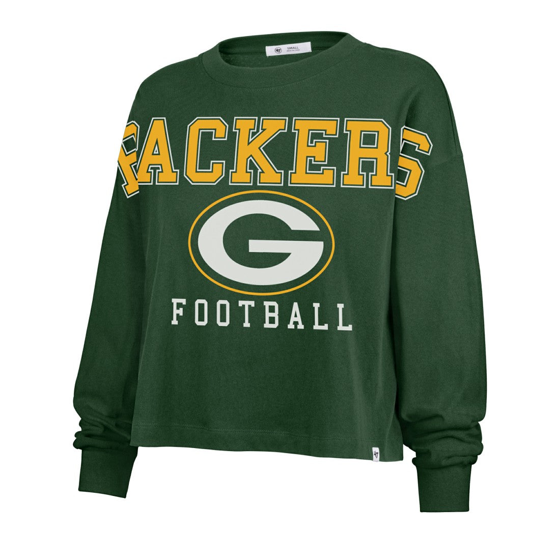 Green Bay Packers '47 Women's Outreach City Oversized Long Sleeve T-Shirt Green