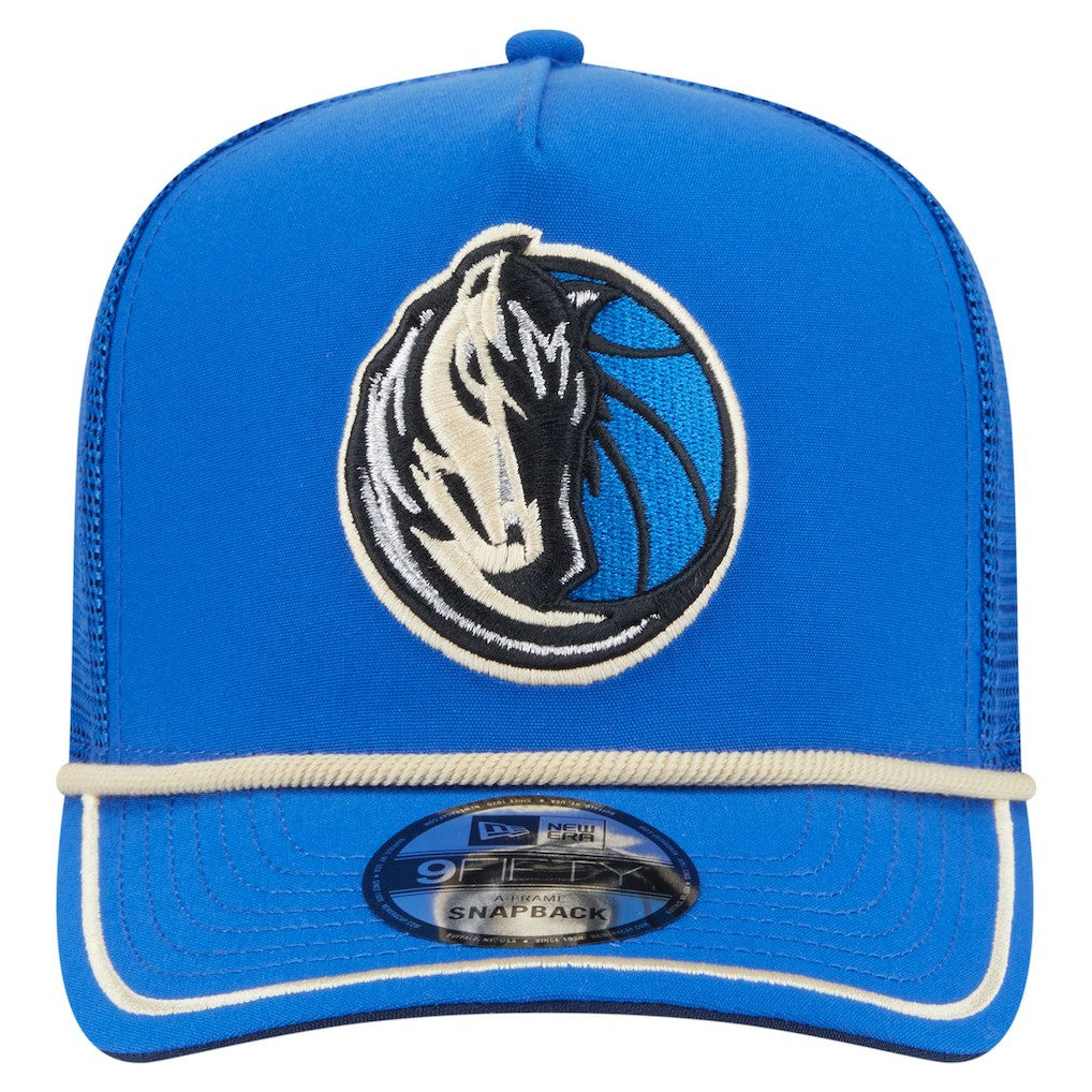 Dallas Mavericks Vintage Team Rope A-Frame 9FIFTY Snapback Hat Blue