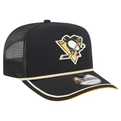 NHL Pittsburgh Penguins New Era Vintage Team Rope A-Frame 9FIFTY Snapback Hat - Black