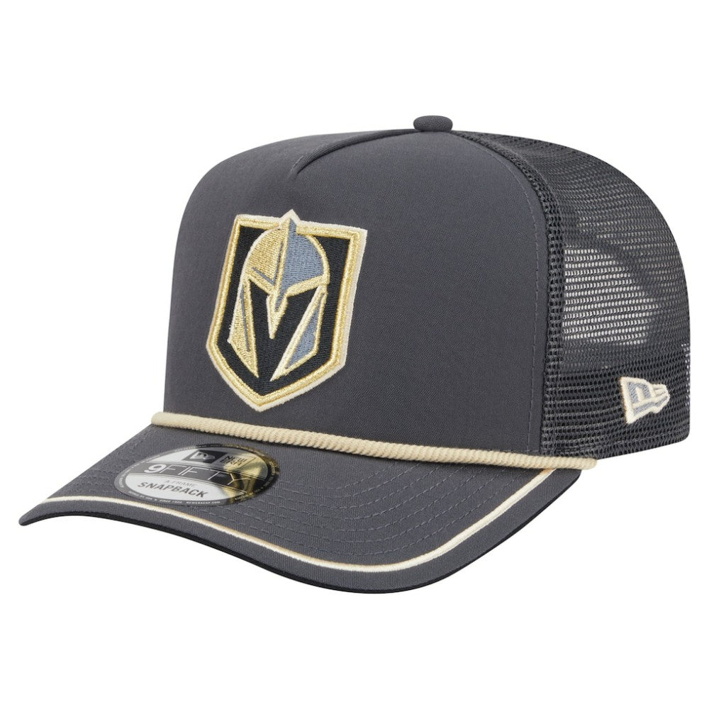 NHL Vegas Golden Knights New Era Vintage Team Rope A-Frame 9FIFTY Snapback Hat - Gray