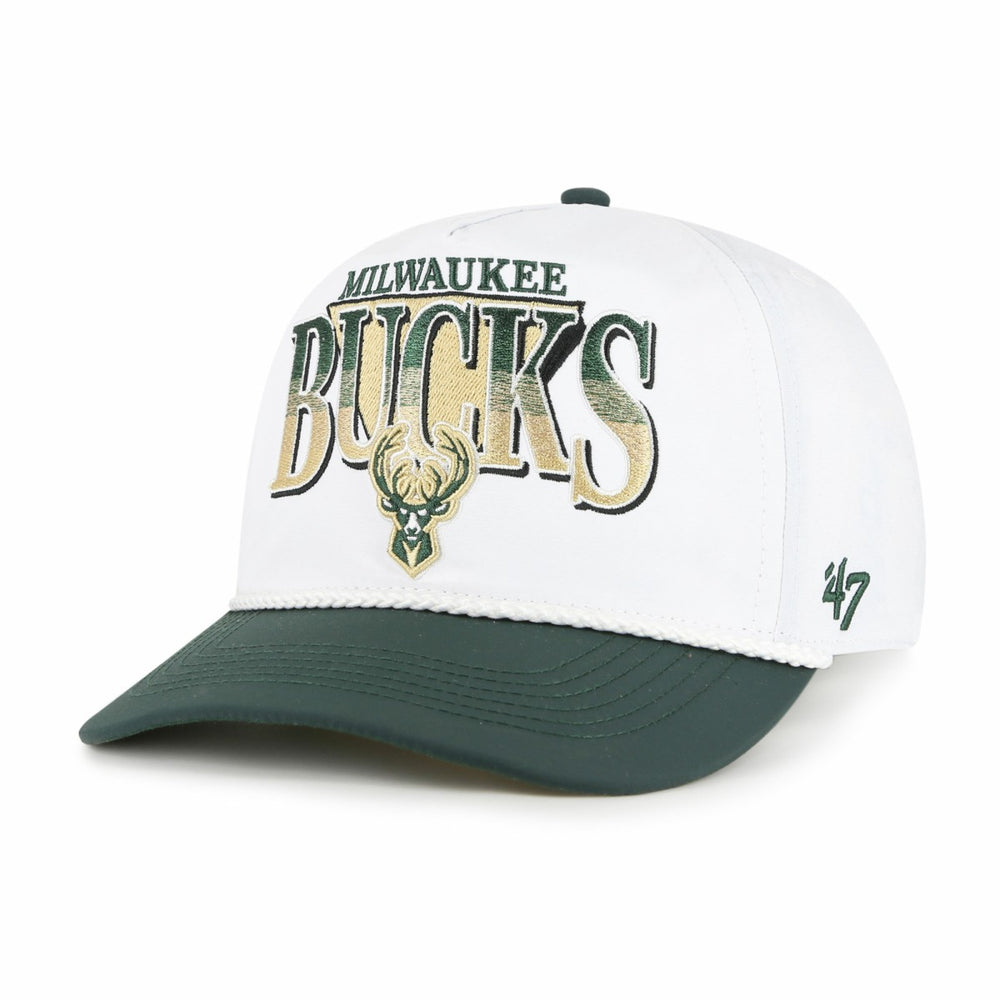 Milwaukee Bucks '47 Tribute Two-Tone Hitch Adjustable Hat White/Hunter Green