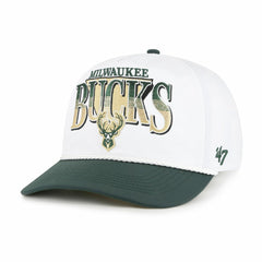 Milwaukee Bucks '47 Tribute Two-Tone Hitch Adjustable Hat White/Hunter Green