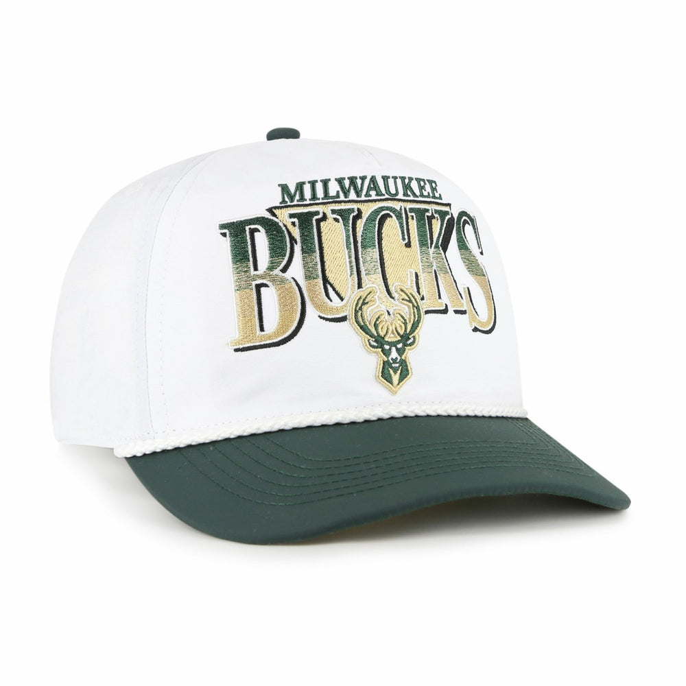 Milwaukee Bucks '47 Tribute Two-Tone Hitch Adjustable Hat White/Hunter Green