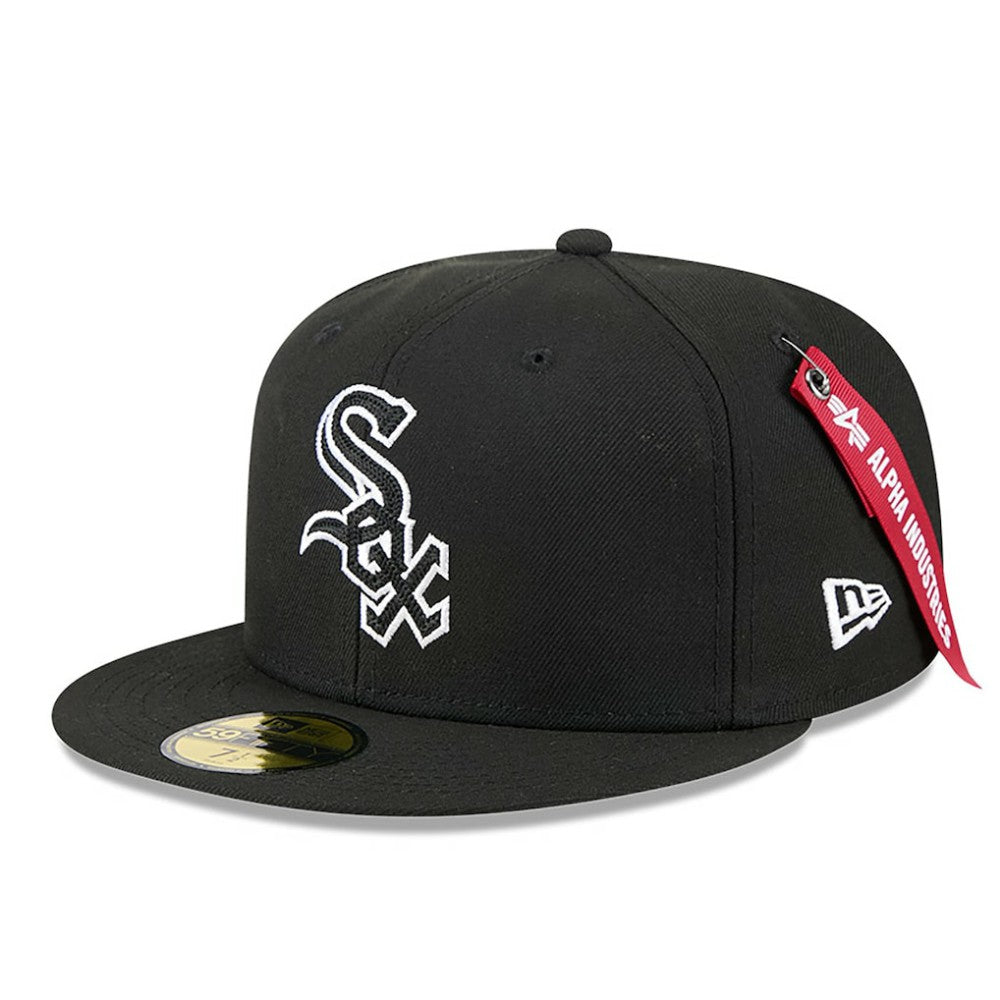 Chicago White Sox New Era x Alpha Industries 59FIFTY Fitted Hat - Black Hats