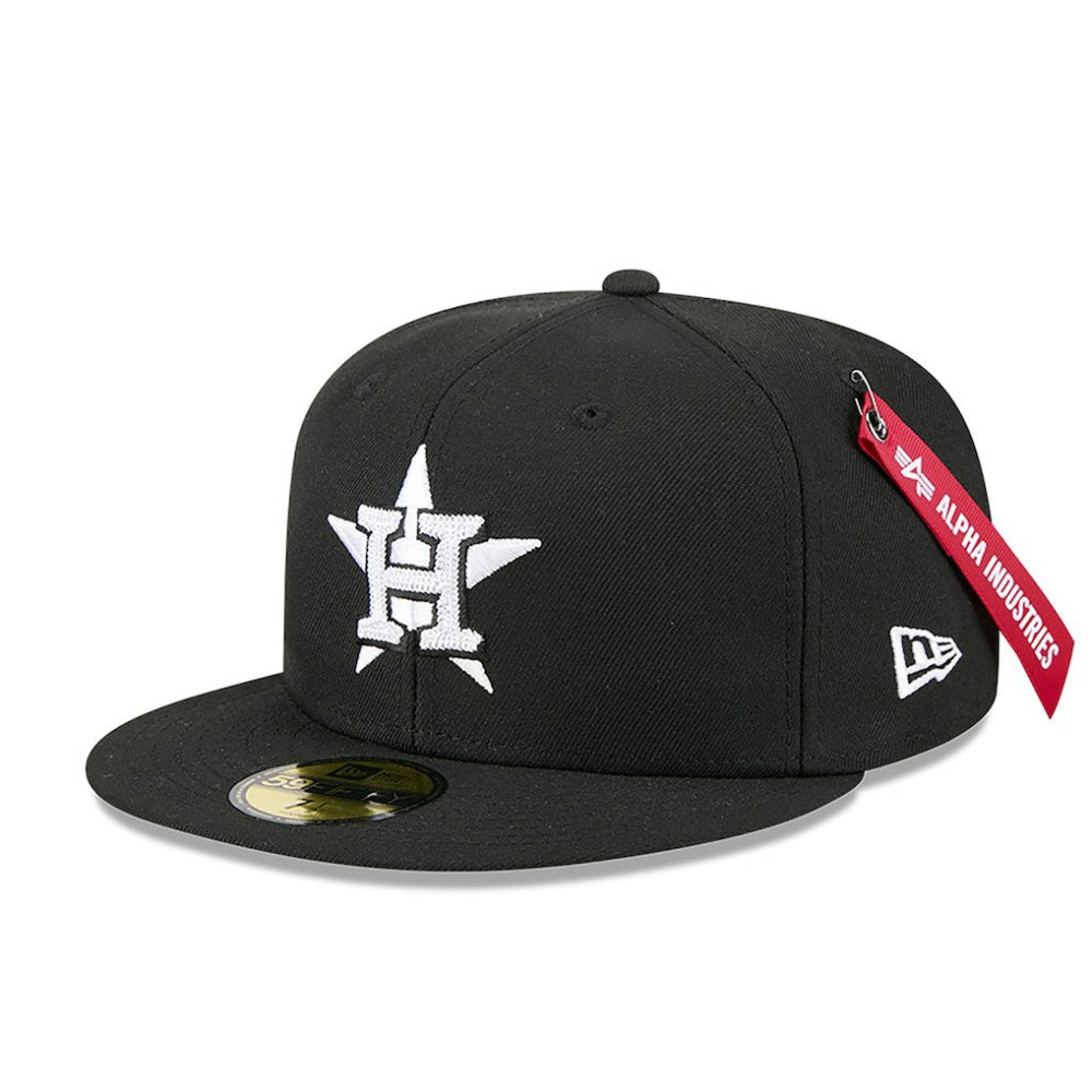 Houston Astros New Era x Alpha Industries 59FIFTY Fitted Hat - Black Hats