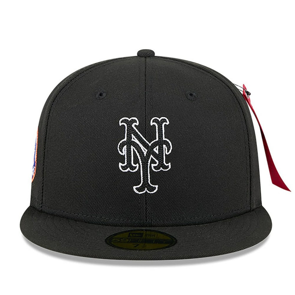 New York Mets New Era x Alpha Industries 59FIFTY Fitted Hat - Black Hats