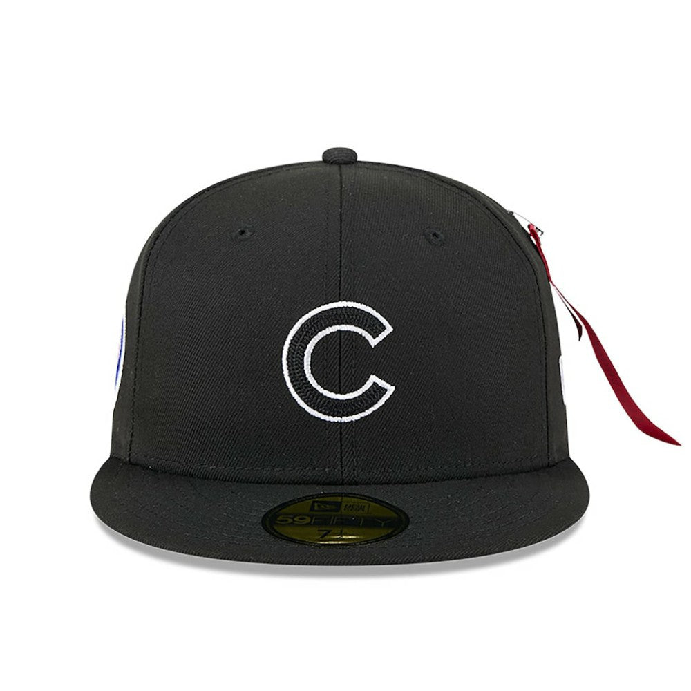 Chicago Cubs New Era x Alpha Industries 59FIFTY Fitted Hat - Black Hats