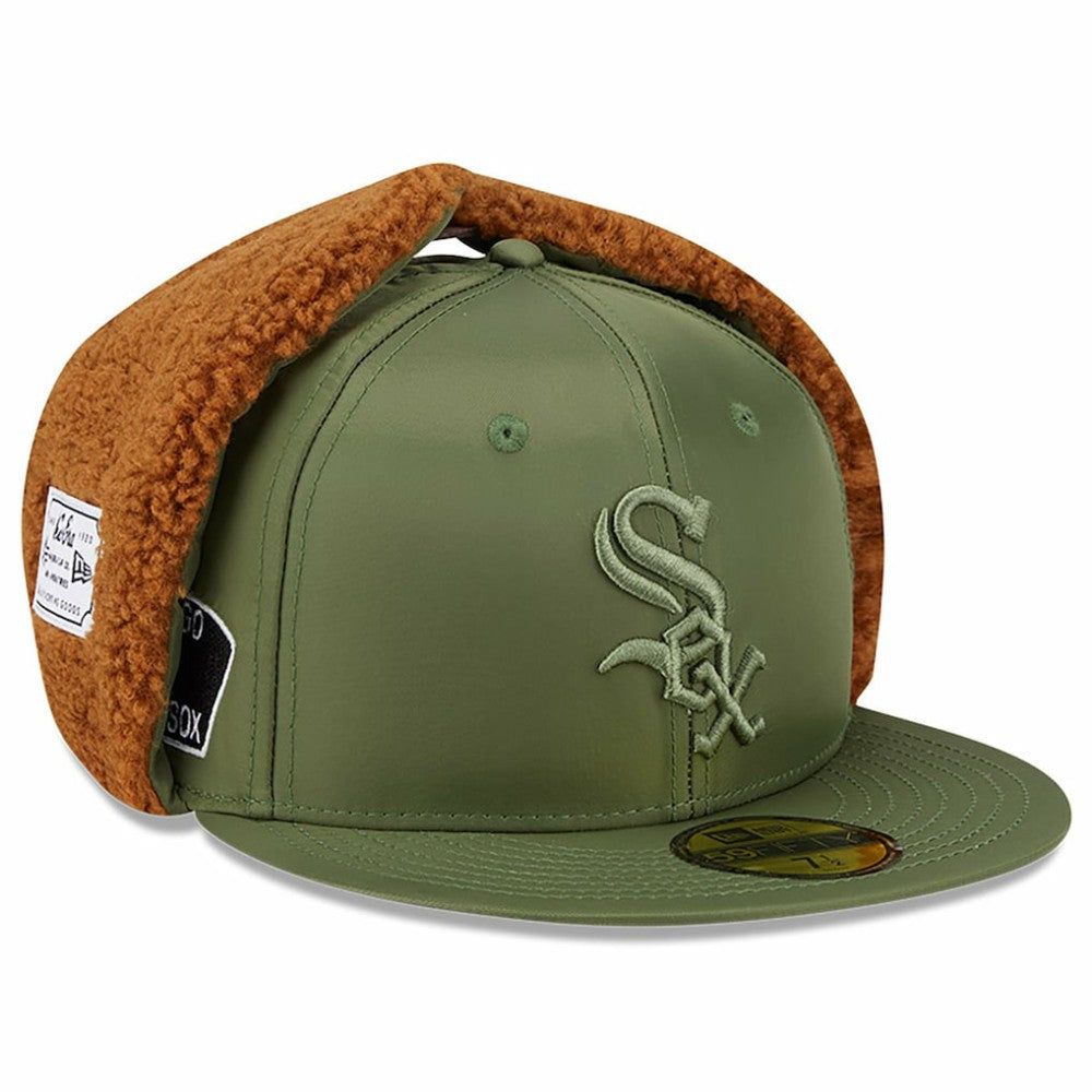 Chicago White Sox New Era x Alpha Industries Dog Ear 59FIFTY Fitted Hat - Olive Hats