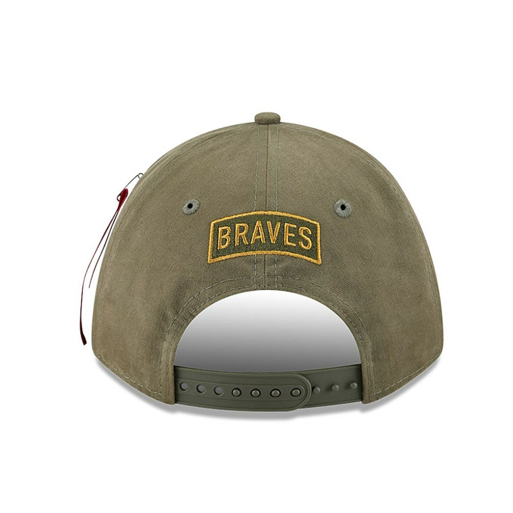 Atlanta Braves New Era x Alpha Industries A-Frame 9FORTY Adjustable Hat - Olive Hats