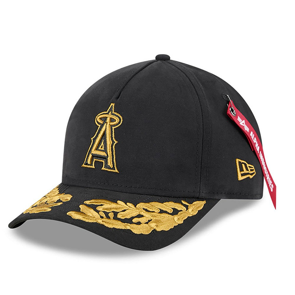 Los Angeles Angels New Era x Alpha Industries A-Frame 9FORTY Adjustable Hat - Black Hats