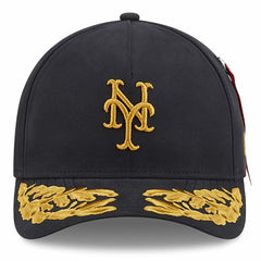 New York Mets New Era x Alpha Industries A-Frame 9FORTY Adjustable Hat - Black Hats