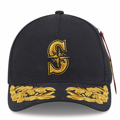 Seattle Mariners New Era x Alpha Industries A-Frame 9FORTY Adjustable Hat - Black Hats
