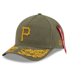 Pittsburgh Pirates New Era x Alpha Industries A-Frame 9FORTY Adjustable Hat - Olive Hats