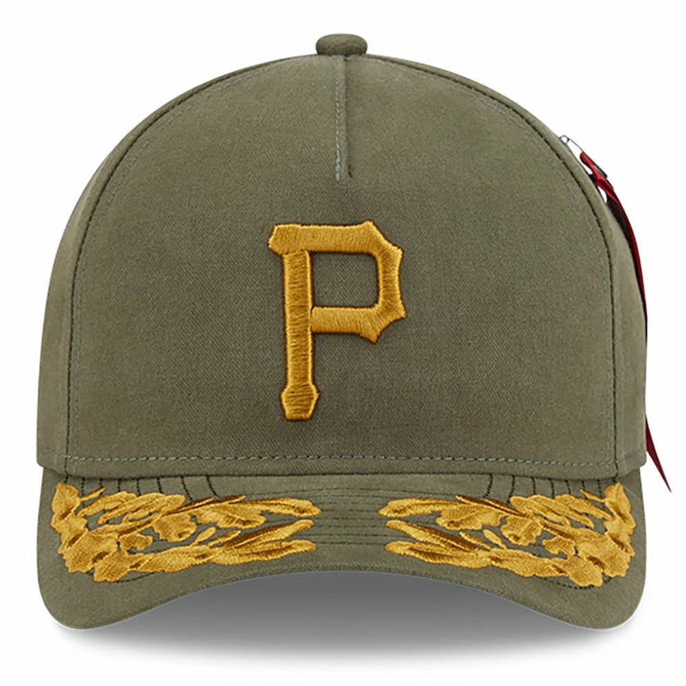 Pittsburgh Pirates New Era x Alpha Industries A-Frame 9FORTY Adjustable Hat - Olive Hats