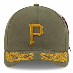 Pittsburgh Pirates New Era x Alpha Industries A-Frame 9FORTY Adjustable Hat - Olive Hats