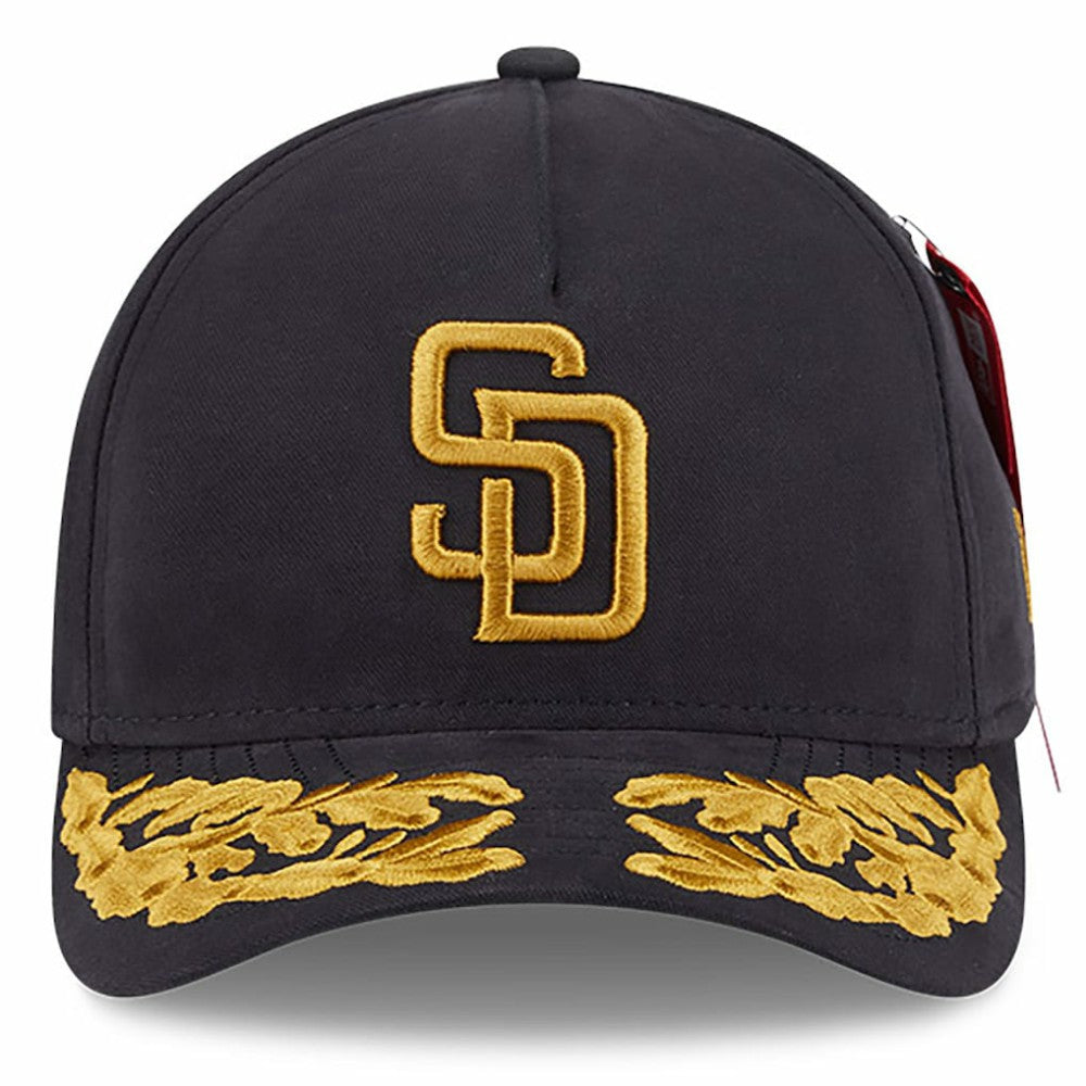 San Diego Padres New Era x Alpha Industries A-Frame 9FORTY Adjustable Hat - Black Hats