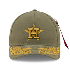 Houston Astros New Era x Alpha Industries A-Frame 9FORTY Adjustable Hat - Olive Hats