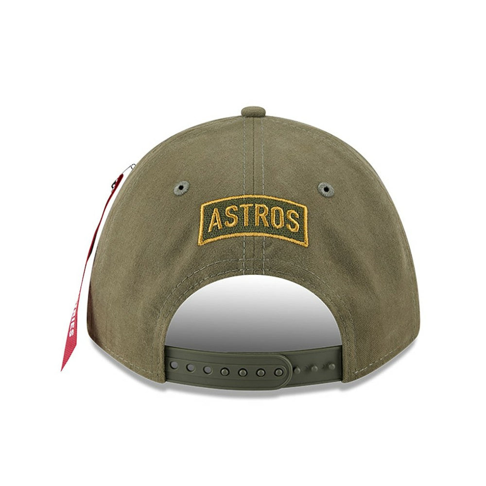 Houston Astros New Era x Alpha Industries A-Frame 9FORTY Adjustable Hat - Olive Hats