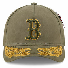 Boston Red Sox New Era x Alpha Industries A-Frame 9FORTY Adjustable Hat - Olive Hats